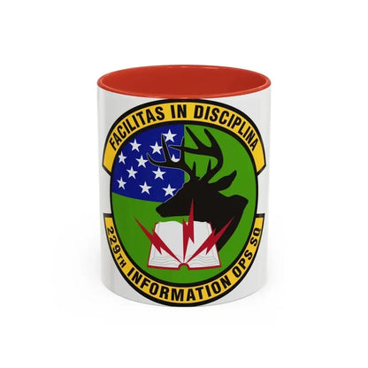 229th Information Operations Squadron (U.S. Air Force) Accent Coffee Mug 11oz Red - Go Mug Yourself