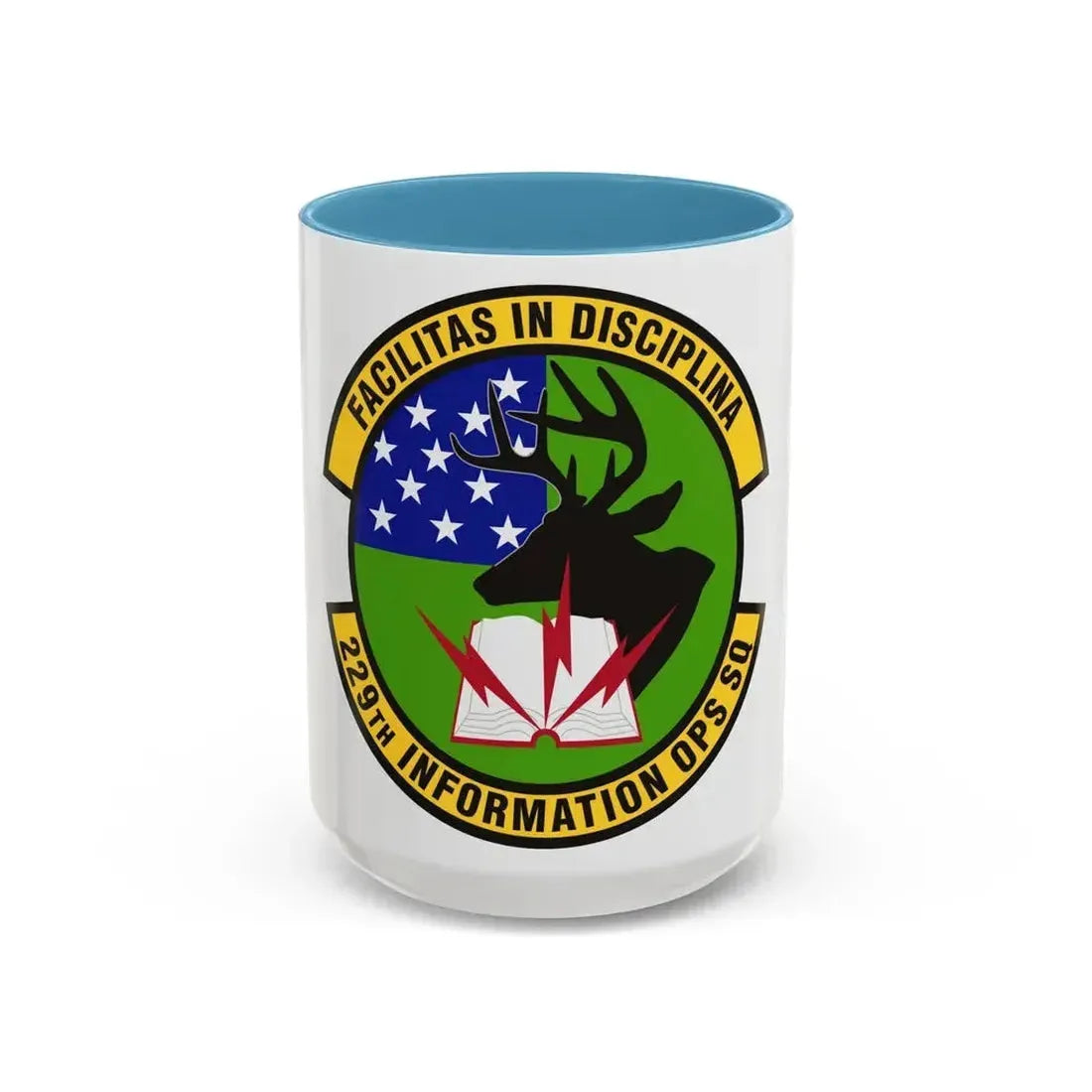 229th Information Operations Squadron (U.S. Air Force) Accent Coffee Mug 15oz Light Blue - Go Mug Yourself