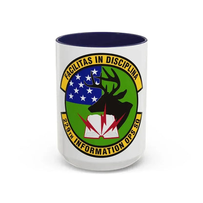 229th Information Operations Squadron (U.S. Air Force) Accent Coffee Mug 15oz Navy - Go Mug Yourself