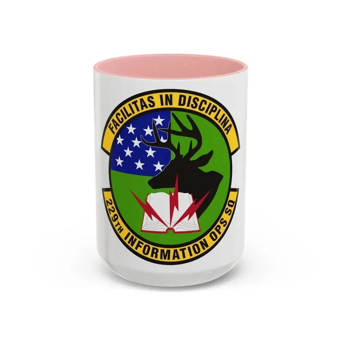 229th Information Operations Squadron (U.S. Air Force) Accent Coffee Mug 15oz Pink - Go Mug Yourself