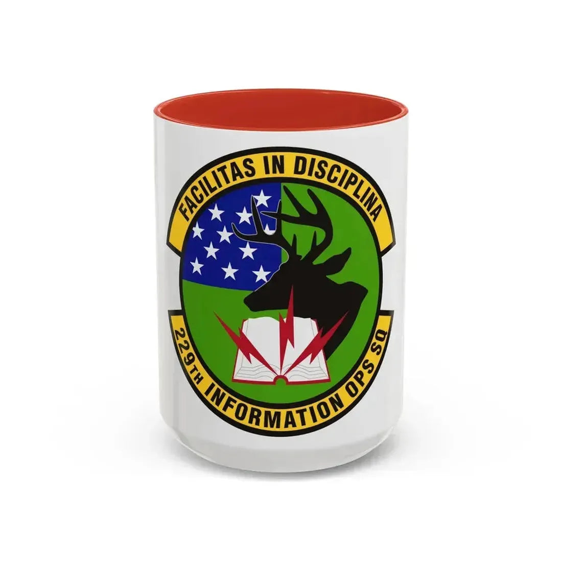229th Information Operations Squadron (U.S. Air Force) Accent Coffee Mug 15oz Red - Go Mug Yourself