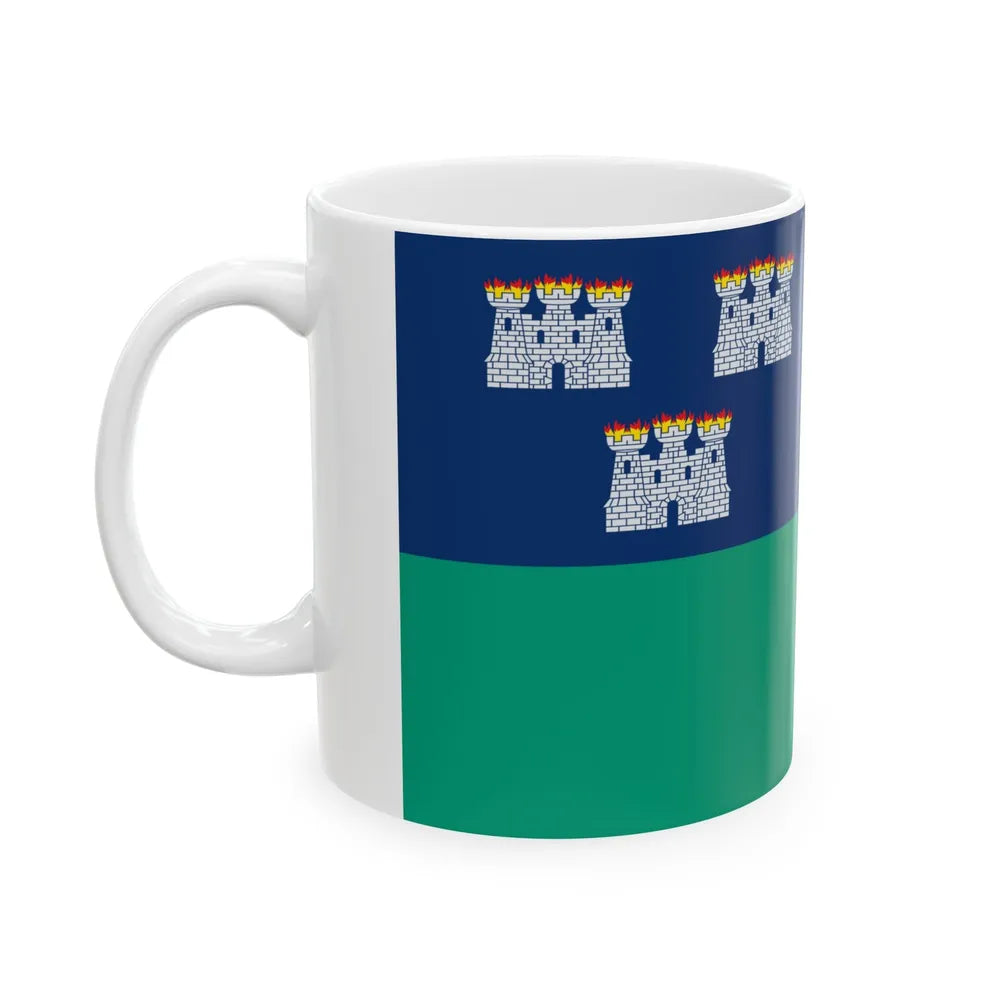 Flag of Dublin City Ireland - White Coffee Mug-Go Mug Yourself