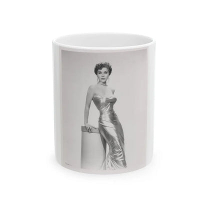 Debra Paget #615 - 8x10 B&W Full Body Mostly Glamour Promo Photo circa 50's (Vintage Female Icon) White Coffee Mug-11oz-Go Mug Yourself