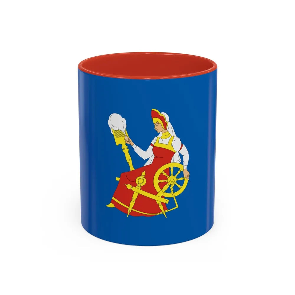 Flag of Ivanovo Russia - Accent Coffee Mug-11oz-Red-Go Mug Yourself