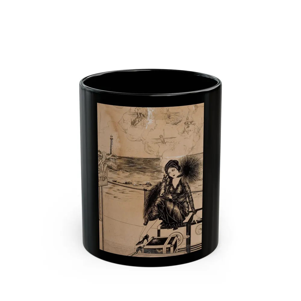 Bus Stop - Black Coffee Mug-11oz-Go Mug Yourself