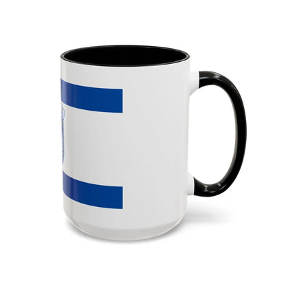 Flag of Herzliya Israel - Accent Coffee Mug-Go Mug Yourself