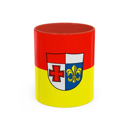 Flag of Augsburg Germany - Accent Coffee Mug-11oz-Red-Go Mug Yourself