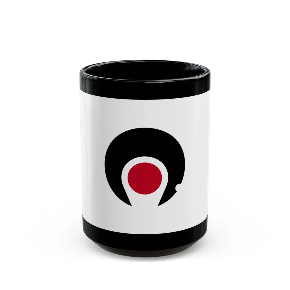 Flag of Kagoshima Prefecture Japan - Black Coffee Mug-15oz-Go Mug Yourself