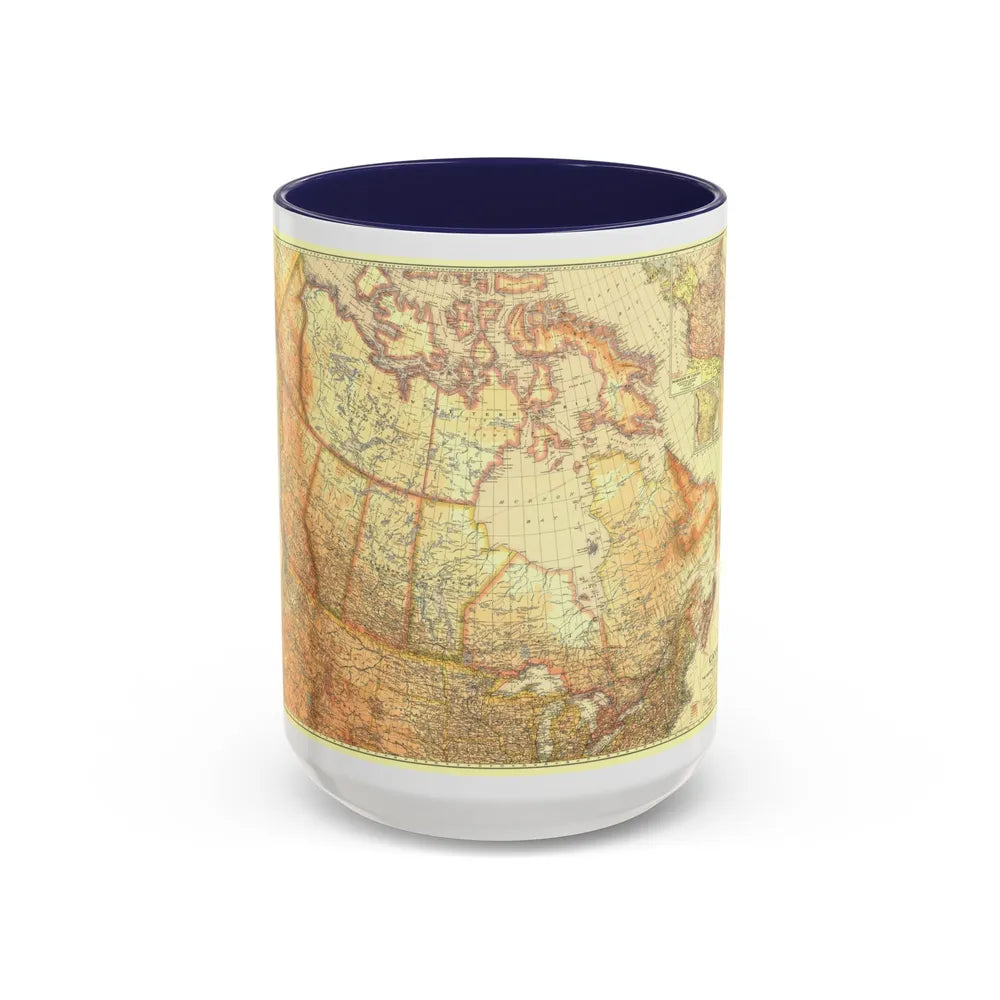 Canada (1936) (Map) Accent Coffee Mug-15oz-Navy-Go Mug Yourself