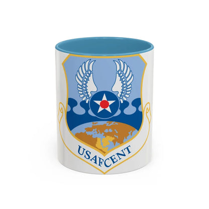 USAFCENT (U.S. Air Force) Accent Coffee Mug-11oz-Light Blue-Go Mug Yourself