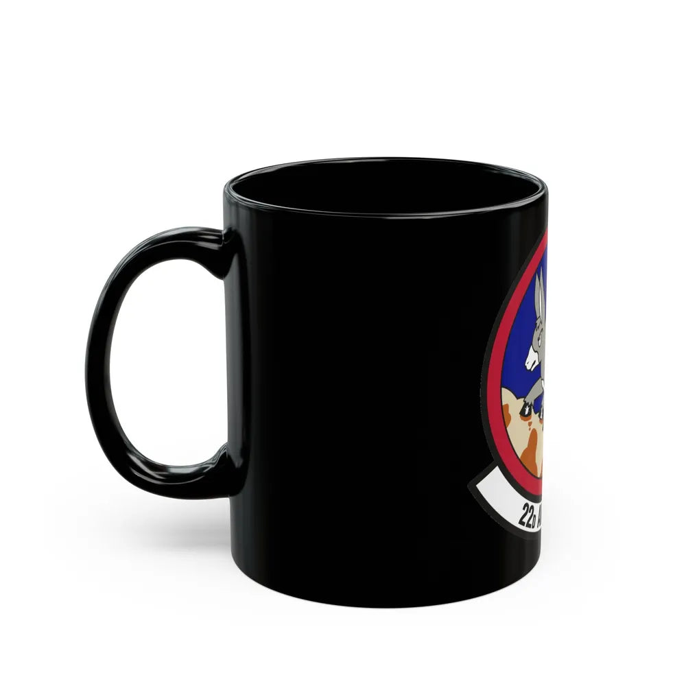 22d Airlift Squadron (U.S. Air Force) Black Coffee Mug-Go Mug Yourself