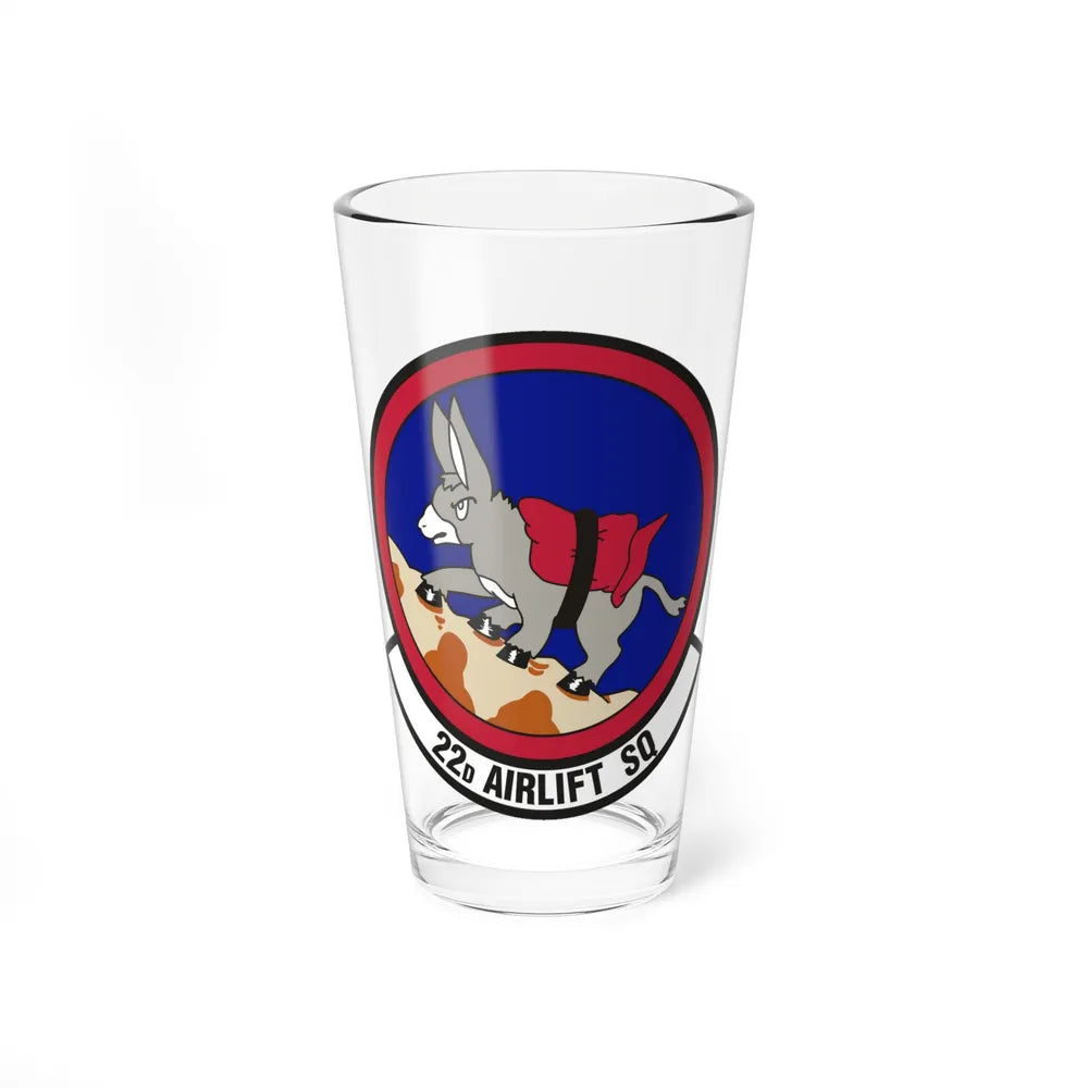 22d Airlift Squadron (U.S. Air Force) Pint Glass 16oz-16oz-Go Mug Yourself