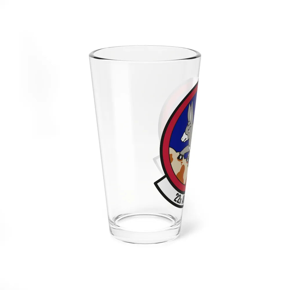 22d Airlift Squadron (U.S. Air Force) Pint Glass 16oz-Go Mug Yourself