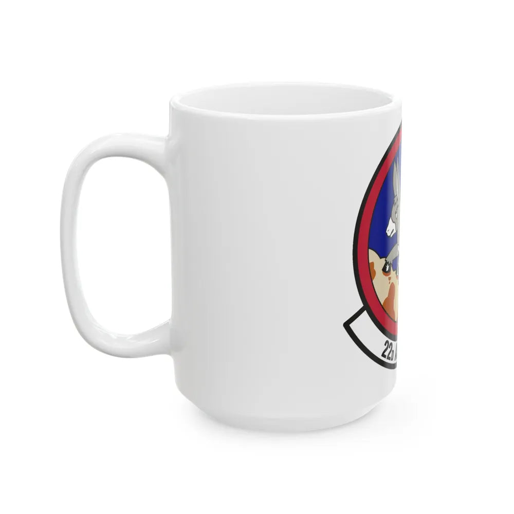 22d Airlift Squadron (U.S. Air Force) White Coffee Mug-Go Mug Yourself