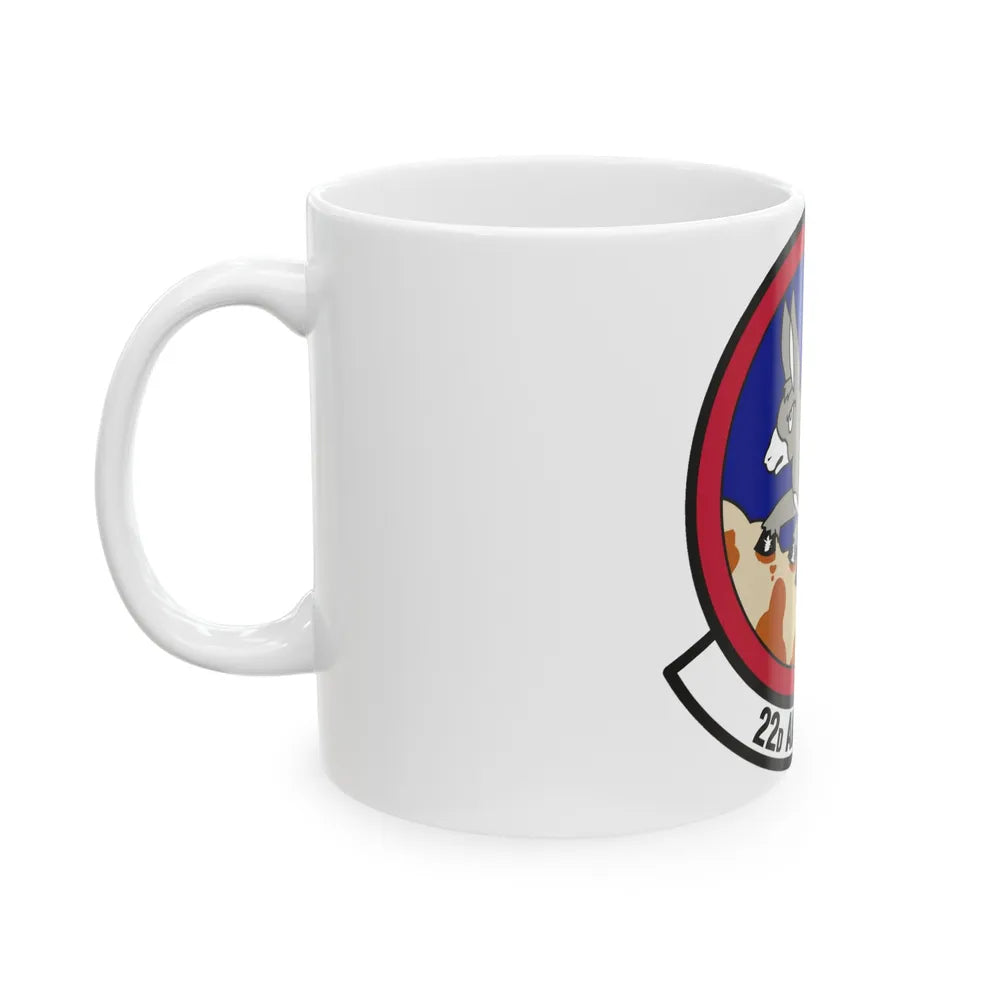 22d Airlift Squadron (U.S. Air Force) White Coffee Mug-Go Mug Yourself