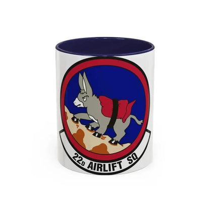 22d Airlift Squadron (U.S. Air Force) Accent Coffee Mug 11oz Navy - Go Mug Yourself