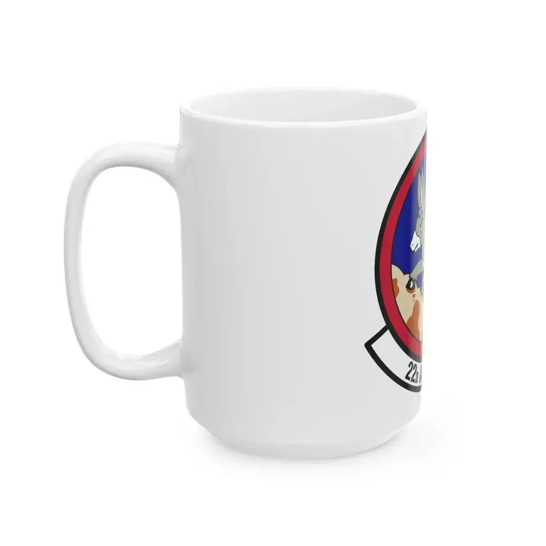 22d Airlift Squadron (U.S. Air Force) White Coffee Mug - Go Mug Yourself