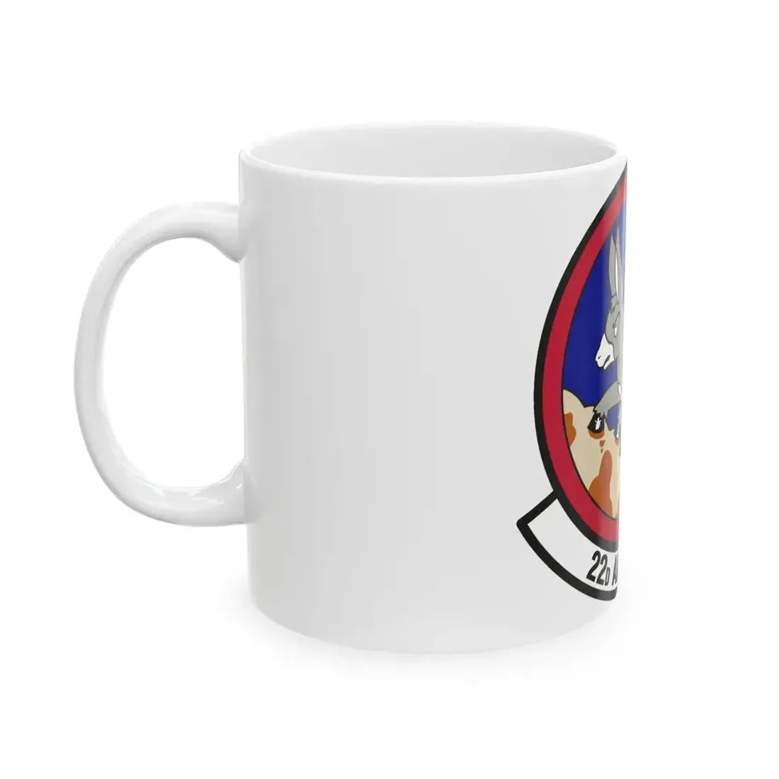22d Airlift Squadron (U.S. Air Force) White Coffee Mug - Go Mug Yourself