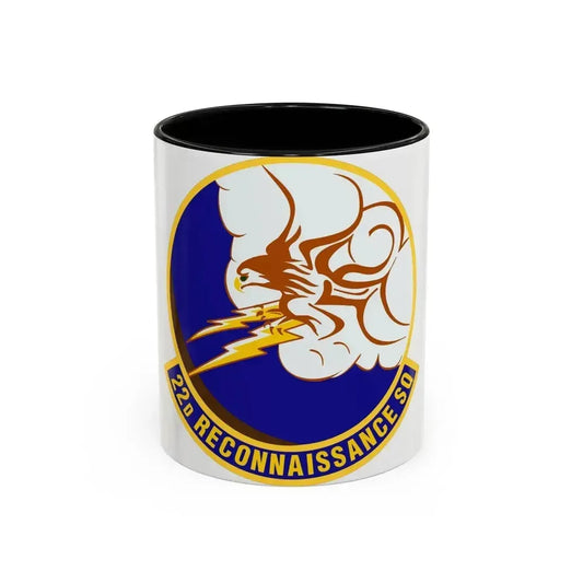 22d Reconnaissance Squadron (U.S. Air Force) Accent Coffee Mug 11oz Black - Go Mug Yourself