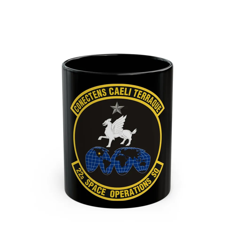 22d Space Operations Squadron (U.S. Air Force) Black Coffee Mug-11oz-Go Mug Yourself