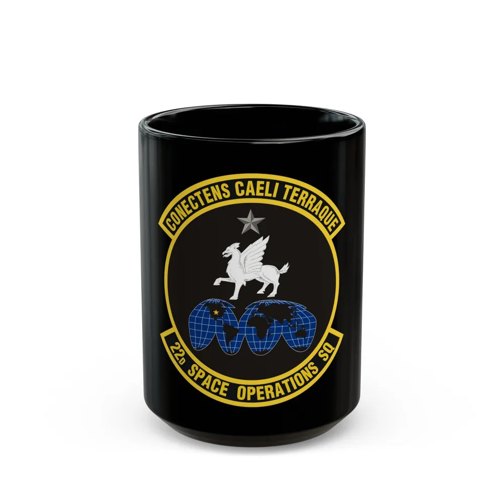 22d Space Operations Squadron (U.S. Air Force) Black Coffee Mug-15oz-Go Mug Yourself