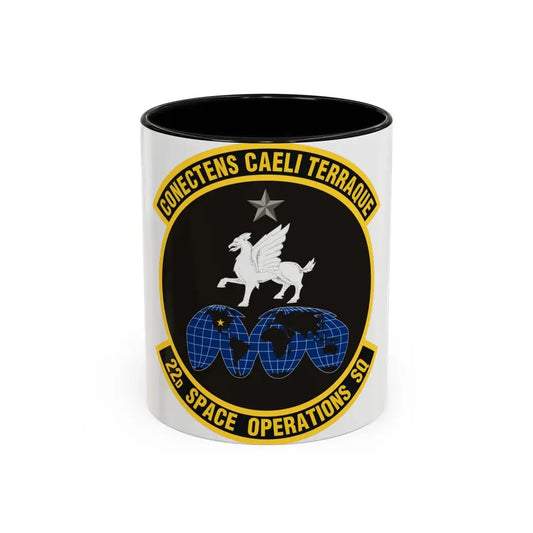22d Space Operations Squadron (U.S. Air Force) Accent Coffee Mug 11oz Black - Go Mug Yourself