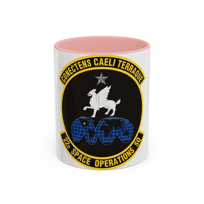 22d Space Operations Squadron (U.S. Air Force) Accent Coffee Mug 11oz Pink - Go Mug Yourself