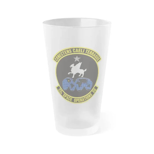 22d Space Operations Squadron (U.S. Air Force) Frosted Pint Glass 16oz 16oz Frosted - Go Mug Yourself