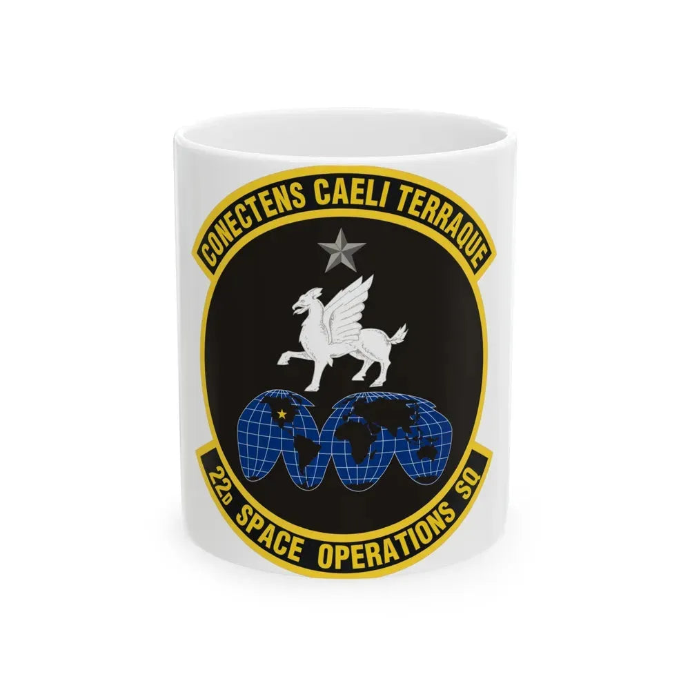 22d Space Operations Squadron (U.S. Air Force) White Coffee Mug 11oz - Go Mug Yourself