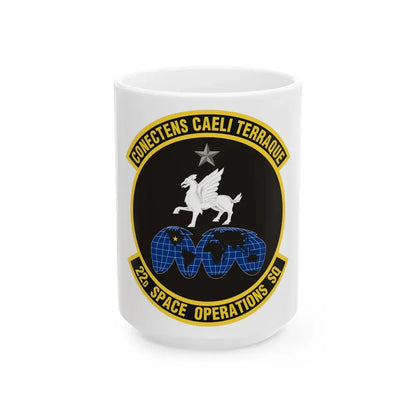 22d Space Operations Squadron (U.S. Air Force) White Coffee Mug 15oz - Go Mug Yourself