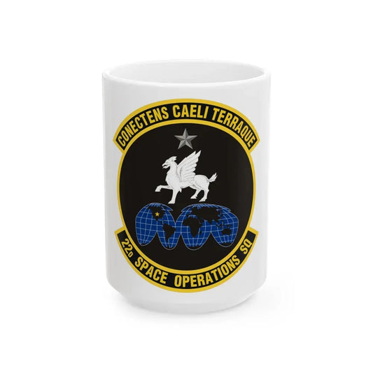 22d Space Operations Squadron (U.S. Air Force) White Coffee Mug 15oz - Go Mug Yourself