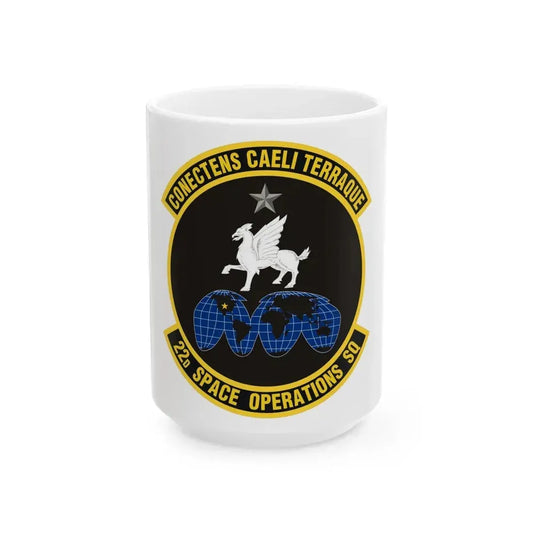 22d Space Operations Squadron (U.S. Air Force) White Coffee Mug 15oz - Go Mug Yourself