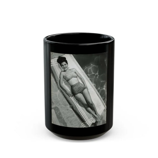 Debra Paget #664 1 (Vintage Female Icon) Black Coffee Mug-15oz-Go Mug Yourself