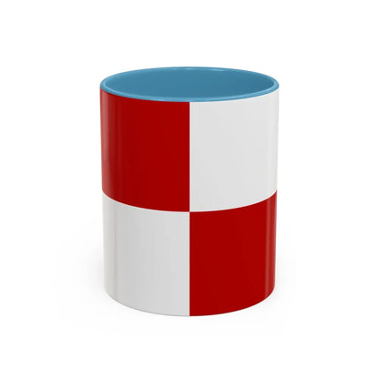 Flag of Gaeta Italy - Accent Coffee Mug-11oz-Light Blue-Go Mug Yourself