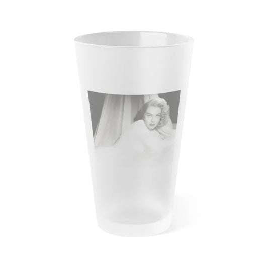 Lori Nelson #230 - Negative Struck 80's or 90's Re-Print 8x10 1950's B&W of Upper Body Glamour Photo (Vintage Female Icon) Frosted Pint 16oz-16oz-Frosted-Go Mug Yourself