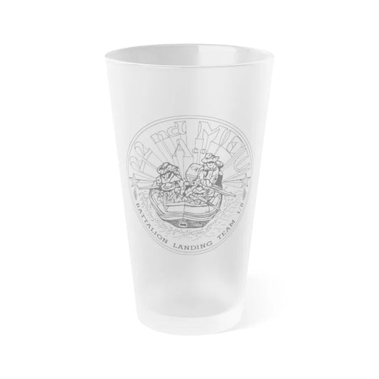 22nd MEU (USMC) Frosted Pint Glass 16oz-Go Mug Yourself