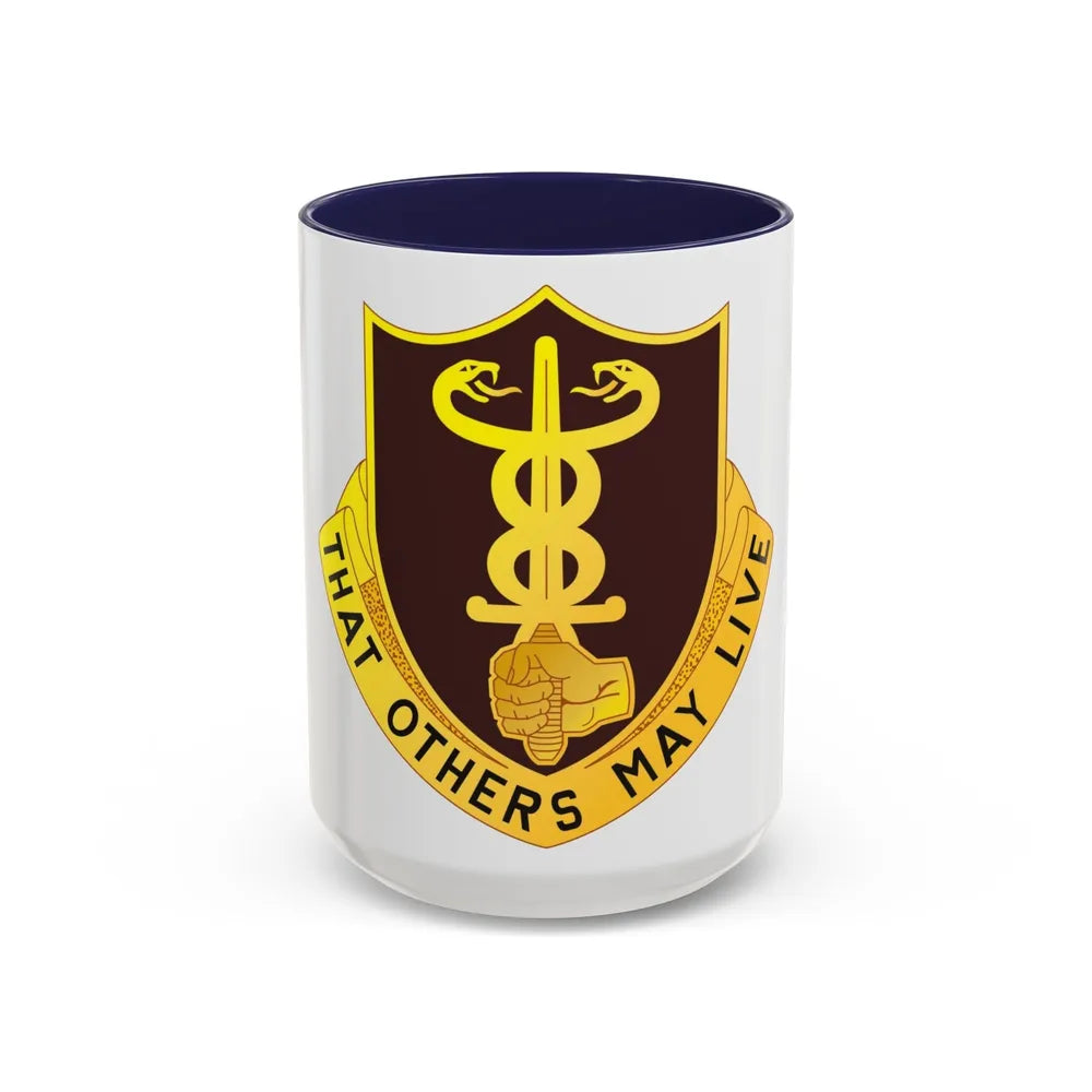 23 Medical Battalion (U.S. Army) Accent Coffee Mug-15oz-Navy-Go Mug Yourself