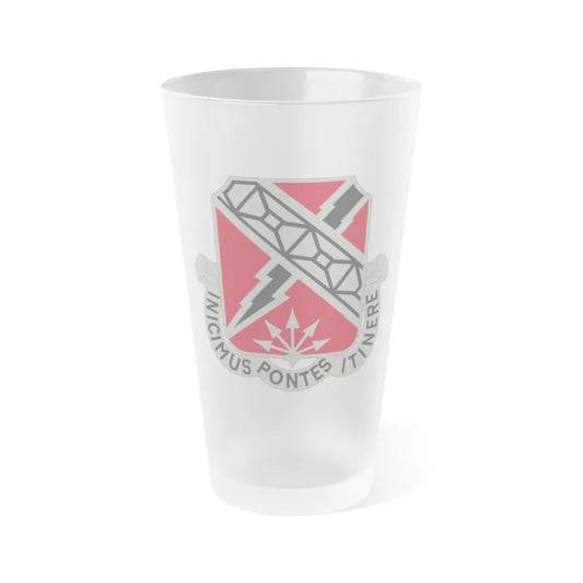 230 Engineer Battalion (U.S. Army) Frosted Pint Glass 16oz-Go Mug Yourself