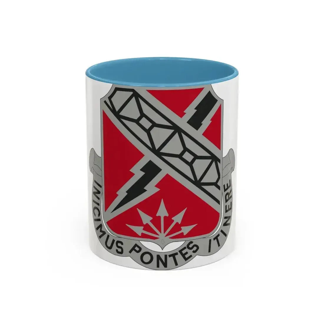 230 Engineer Battalion (U.S. Army) Accent Coffee Mug 11oz Light Blue - Go Mug Yourself
