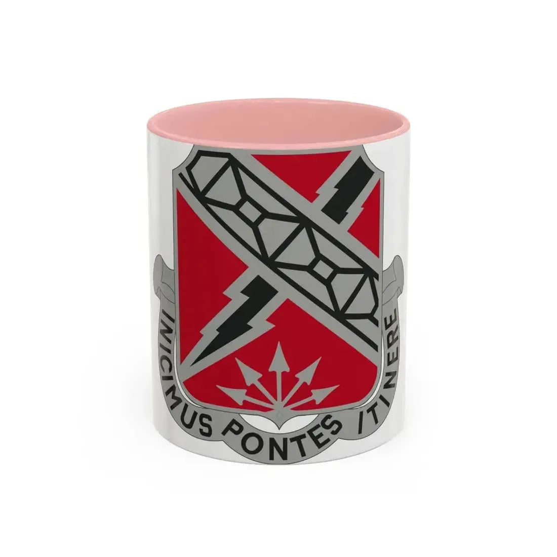 230 Engineer Battalion (U.S. Army) Accent Coffee Mug 11oz Pink - Go Mug Yourself