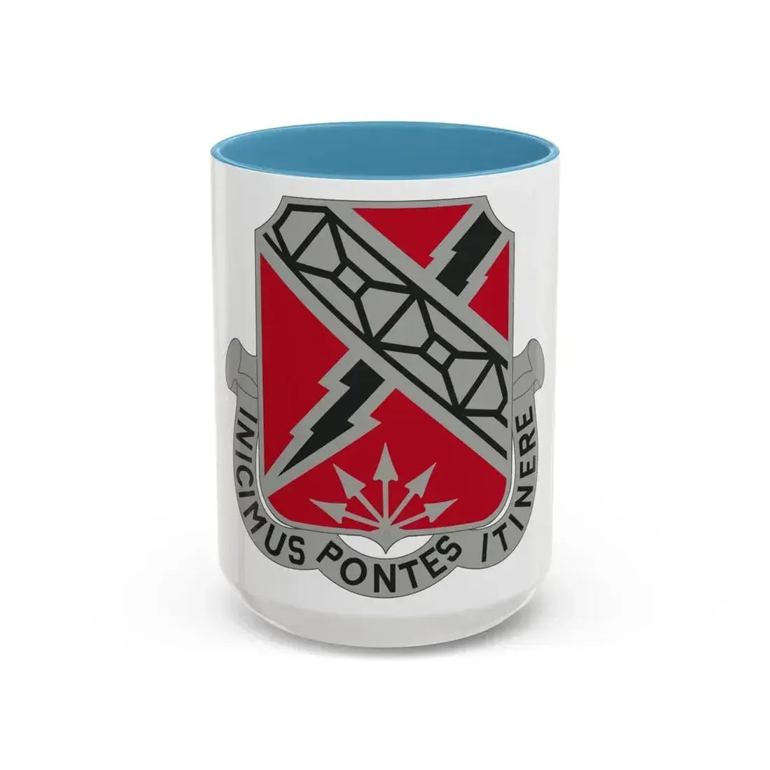 230 Engineer Battalion (U.S. Army) Accent Coffee Mug 15oz Light Blue - Go Mug Yourself