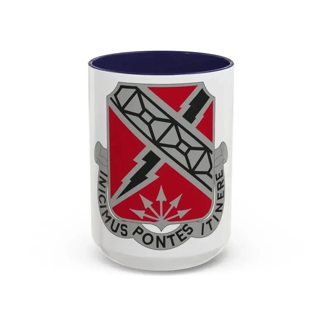 230 Engineer Battalion (U.S. Army) Accent Coffee Mug 15oz Navy - Go Mug Yourself