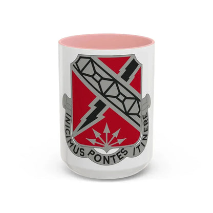 230 Engineer Battalion (U.S. Army) Accent Coffee Mug 15oz Pink - Go Mug Yourself