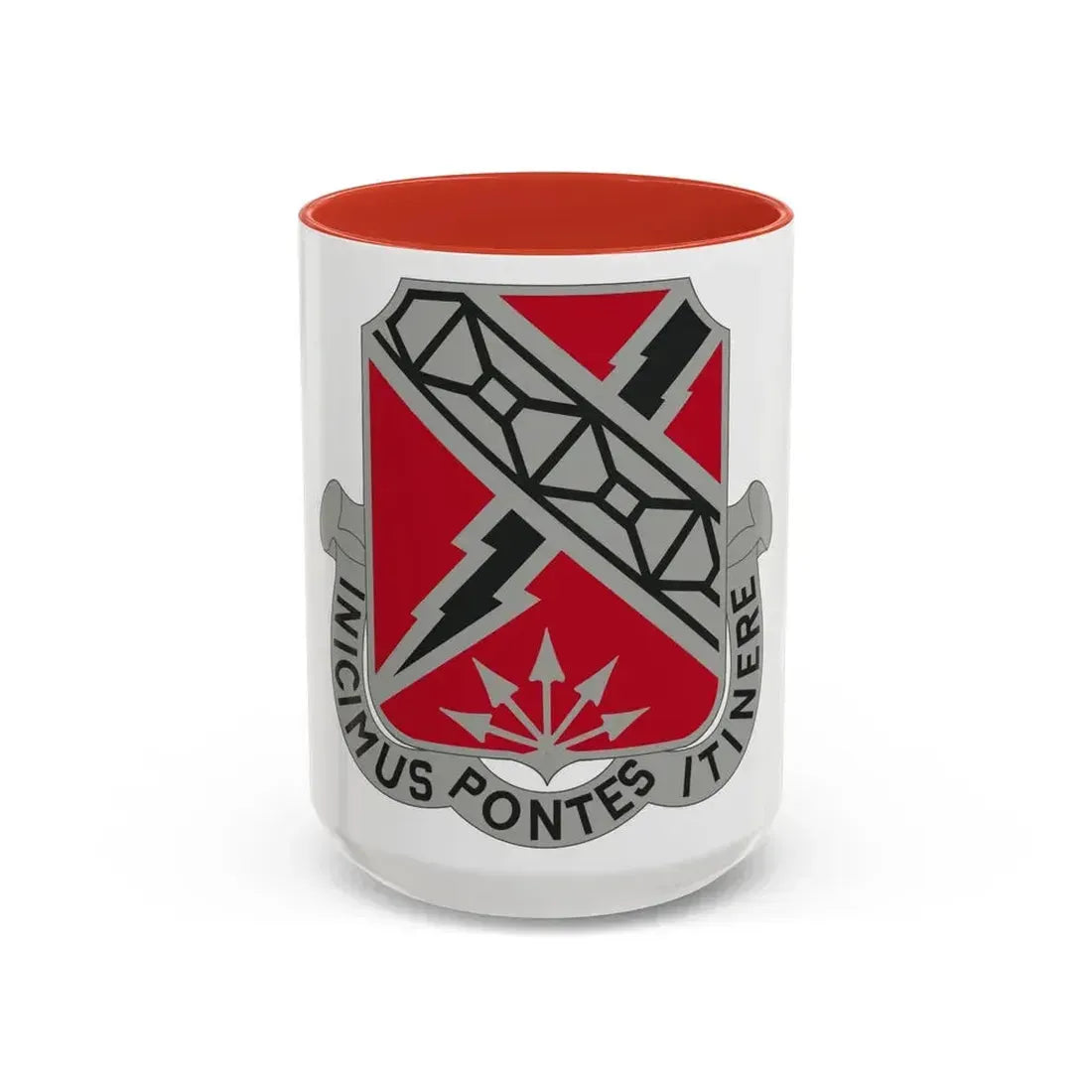 230 Engineer Battalion (U.S. Army) Accent Coffee Mug 15oz Red - Go Mug Yourself