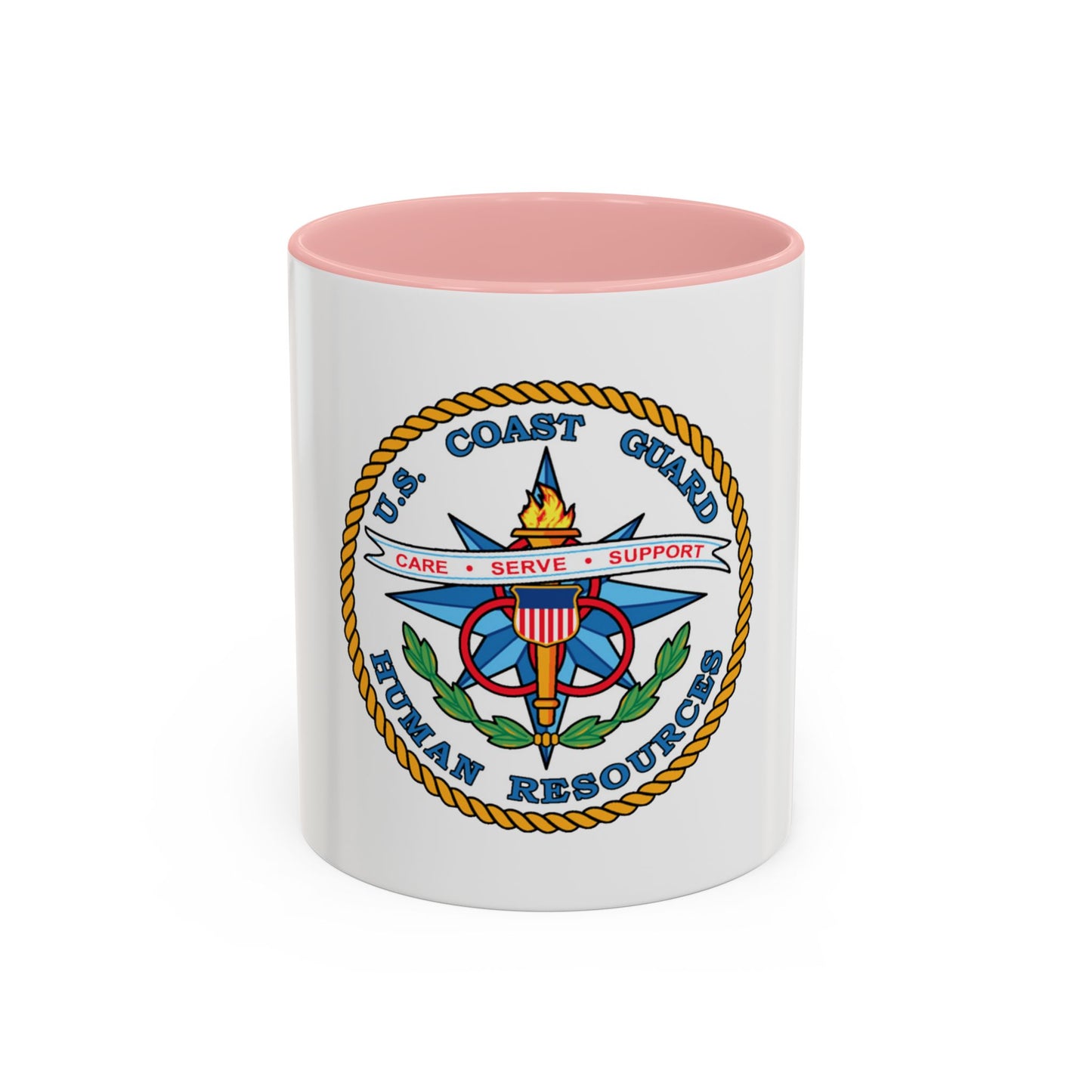 USCG Human Resources (U.S. Coast Guard) Accent Coffee Mug