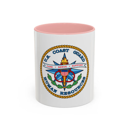 USCG Human Resources (U.S. Coast Guard) Accent Coffee Mug