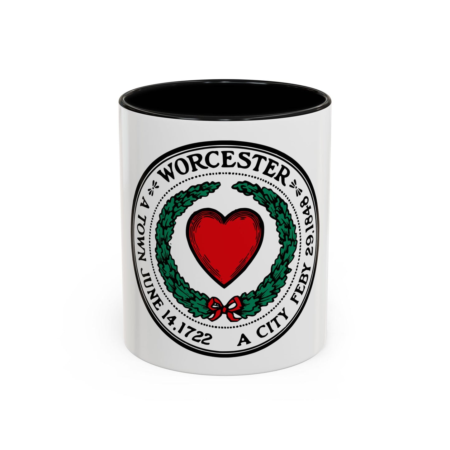 Seal of Worcester Massachusetts - Accent Coffee Mug