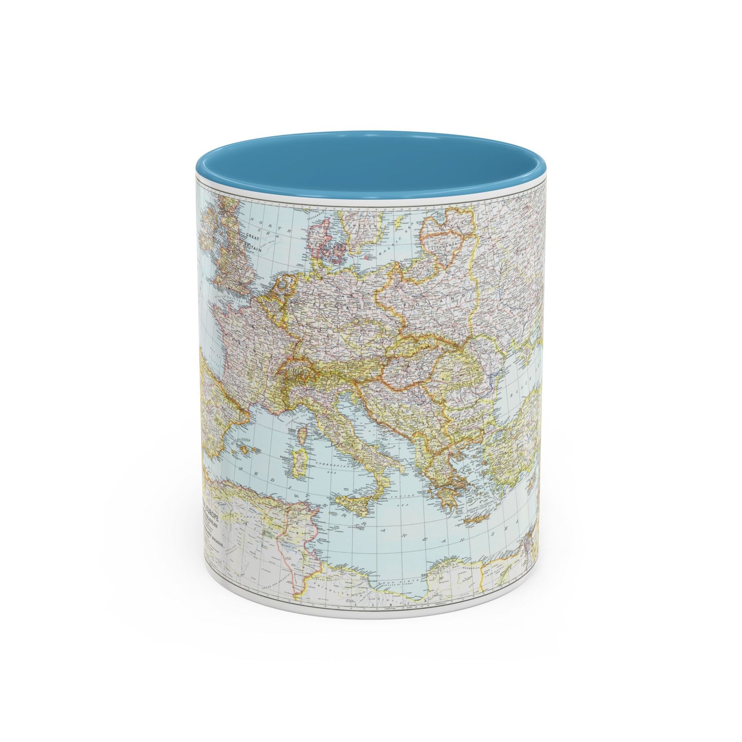 Europe, Central & Mediterranean Sept-1st (1939) (Map) Accent Coffee Mug