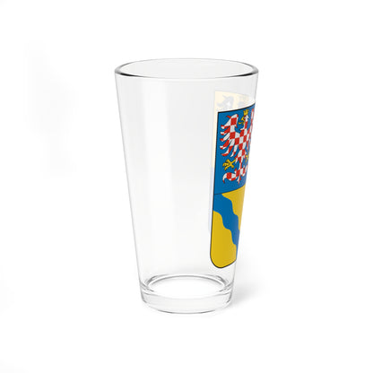 CZE Kraj Ołomuniecki COA (Czech Republic) (Coat of Arms) Pint Glass 16oz