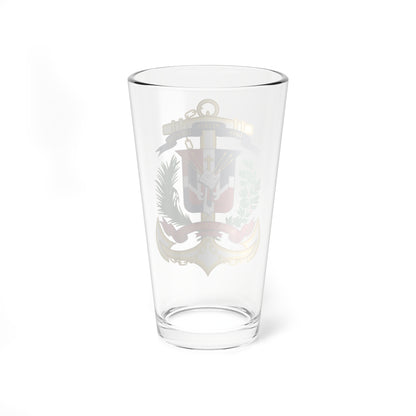 Emblema de la Marina de Guerra Dominicana (Dominica) (Coat of Arms) Pint Glass 16oz